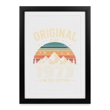 Mai 1973 – Legende der Gipfel und Berge - Gerahmtes Poster (27 × 37 cm) - Schwarz - Vorne