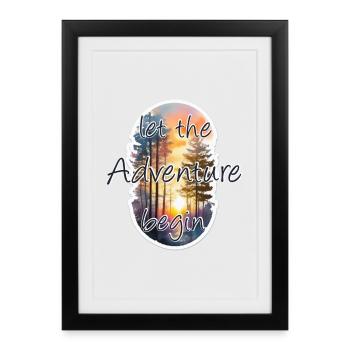 Aventure - Affiche encadrée (27 × 37 cm) - noir - Devant