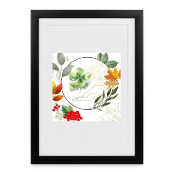 DesignNature - Affiche encadrée (27 × 37 cm) - noir - Devant