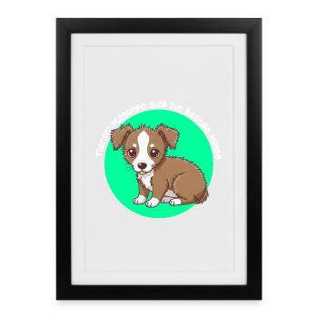 Animal welfare dogs are the best dogs - Framed poster (27 × 37 cm) - black - Front