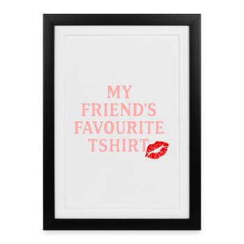 T-shirt d’amitié personnelle - Affiche encadrée (27 × 37 cm) - noir - Devant