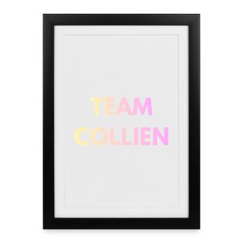 Texte du gradient de l’équipe Collien - Affiche encadrée (27 × 37 cm) - noir - Devant