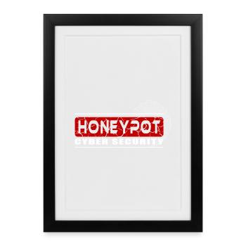 Honeypot Cyber security - Framed poster (27 × 37 cm) - black - Front