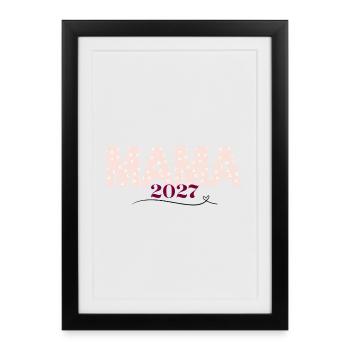 Imprimé floral Mama 2027 - Affiche encadrée (27 × 37 cm) - noir - Devant