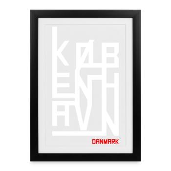 Copenhagen Geometry - Framed poster (27 × 37 cm) - black - Front