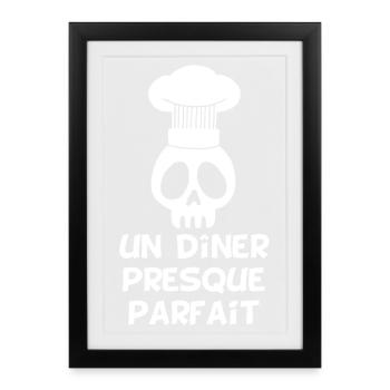 Un dîner presque parfait - Affiche encadrée (27 × 37 cm) - noir - Devant