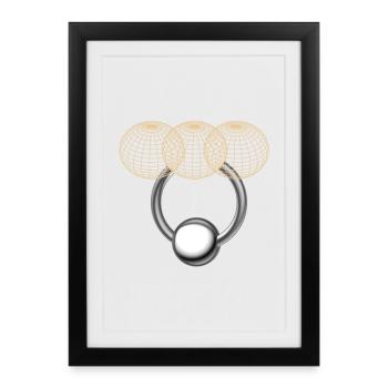 Fashion is piercing - Framed poster (27 × 37 cm) - black - Front