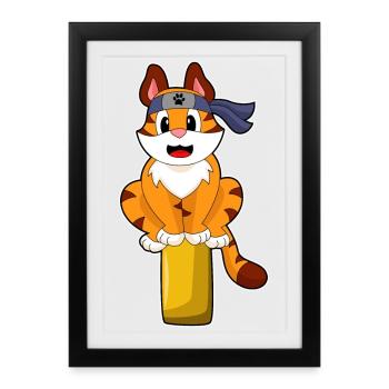 Tiger Ninja Martial Arts - Framed poster (27 × 37 cm) - black - Front