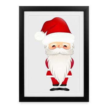 Magical St. Nicholas Santa Claus Santa Claus - Framed poster (27 × 37 cm) - black - Front