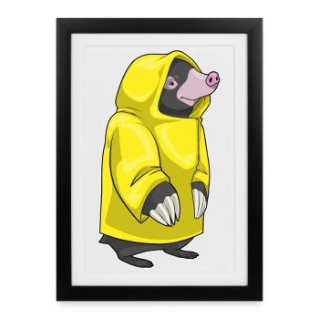 Mole Rain Jacket - Framed poster (27 × 37 cm) - black - Front