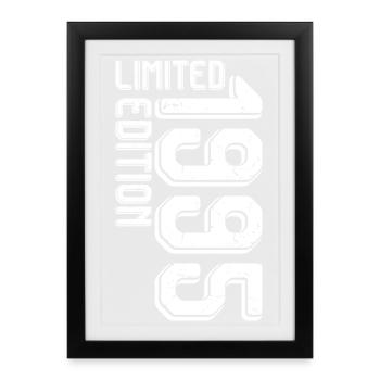 Typographie en bloc gras en édition limitée - Affiche encadrée (27 × 37 cm) - noir - Devant