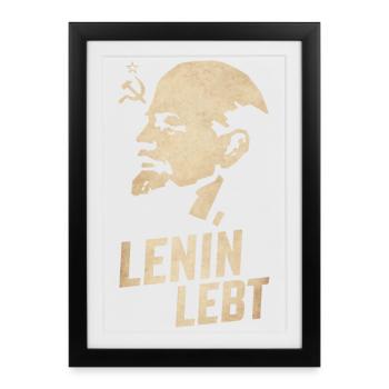 Lénine est vivant - Affiche encadrée (27 × 37 cm) - noir - Devant