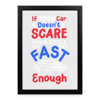 Beschleunigungsrennen Drag Racer - Gerahmtes Poster (27 × 37 cm) - Schwarz - Vorne