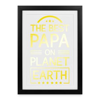 The best dad - Framed poster (27 × 37 cm) - black - Front