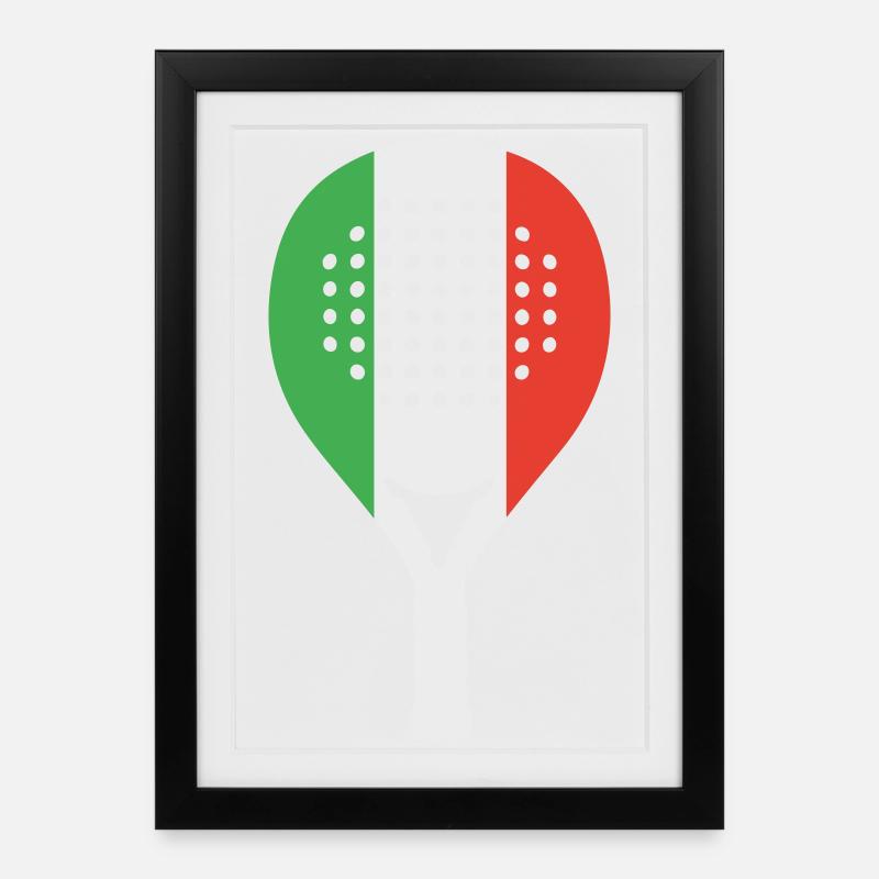 Padel-Italia - Gerahmtes Poster (27 × 37 cm) - Schwarz