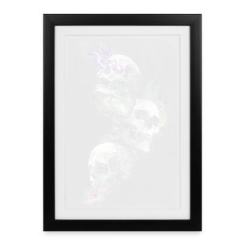 Skulls - Framed poster (27 × 37 cm) - black - Front