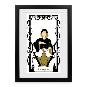 Le magicien  - Affiche encadrée (27 × 37 cm) - noir - Devant