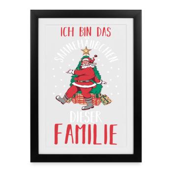 Santa Claus Christmas Time Christmas - Framed poster (27 × 37 cm) - black - Front