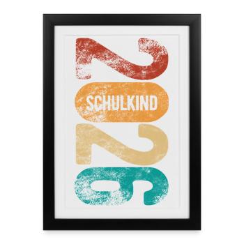 School Child 2026 - School Enrollment - First Grade - Framed poster (27 × 37 cm) - black - Front