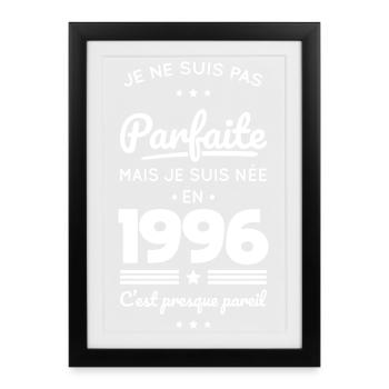 Born in 1996 – Not perfect but almost - Framed poster (27 × 37 cm) - black - Front