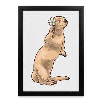 Plumeria de la loutre - Affiche encadrée (27 × 37 cm) - noir - Devant