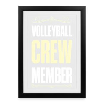 Équipe de volley-ball - Affiche encadrée (27 × 37 cm) - noir - Devant