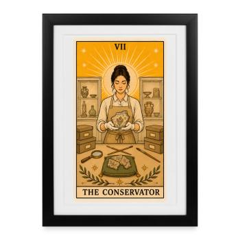Conservator | Restoration Museum Tarot - Framed poster (27 × 37 cm) - black - Front