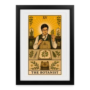 Botanique | Herbier des plantes Tarot - Affiche encadrée (27 × 37 cm) - noir - Devant