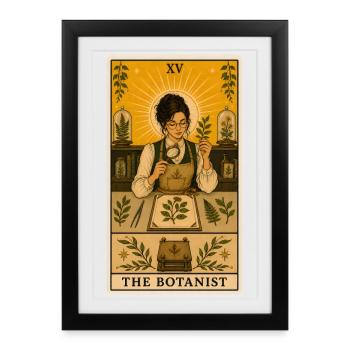 Botanique | Herbier des plantes Tarot - Affiche encadrée (27 × 37 cm) - noir - Devant