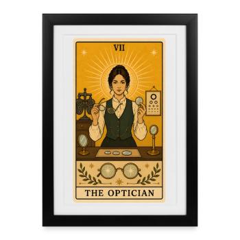 Optician | Glasses Eyes Tarot - Framed poster (27 × 37 cm) - black - Front