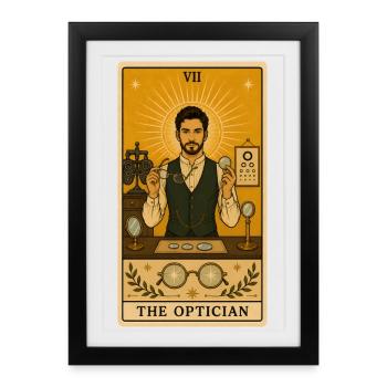 Opticians | Glasses Eyes Tarot - Framed poster (27 × 37 cm) - black - Front