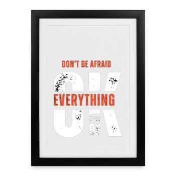 Restez fort - Affiche encadrée (27 × 37 cm) - noir - Devant