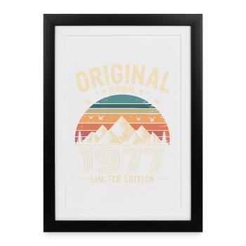 February 1977 – Legend of the Peaks and Mountains - Framed poster (27 × 37 cm) - black - Front