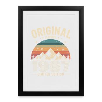 February 1987 – Legend of the Peaks and Mountains - Framed poster (27 × 37 cm) - black - Front