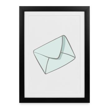 letter - Framed poster (27 × 37 cm) - black - Front