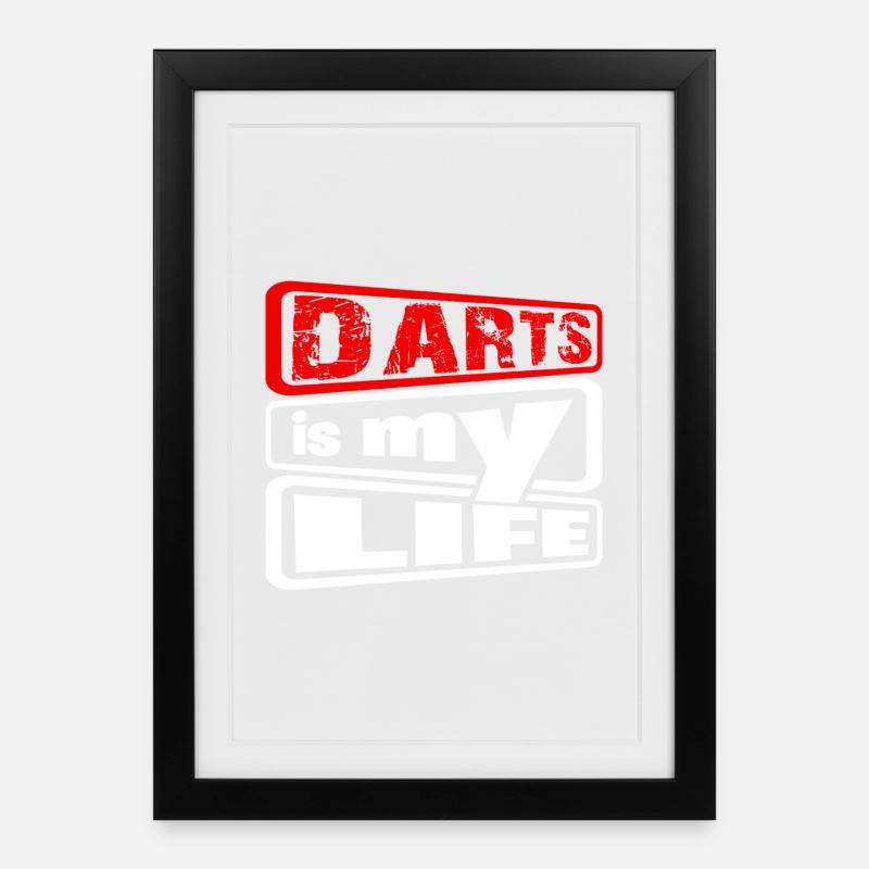 Dart, Darts c’est ma vie 2 - Affiche encadrée (27 × 37 cm) - noir