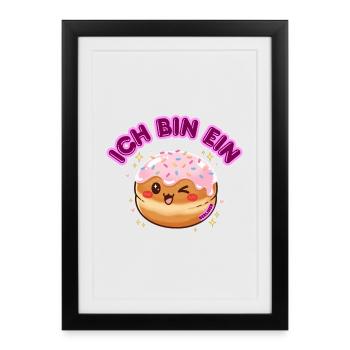 I am a Berliner - Framed poster (27 × 37 cm) - black - Front