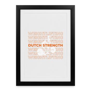 Haltérophilie néerlandaise - Affiche encadrée (27 × 37 cm) - noir - Devant