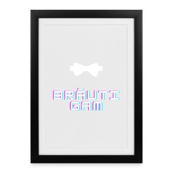 Marié - Affiche encadrée (27 × 37 cm) - noir - Devant