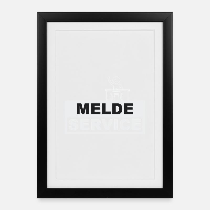 Meldeservice - Schuldienstleister oder Anscheißer - Gerahmtes Poster (27 × 37 cm) - Schwarz