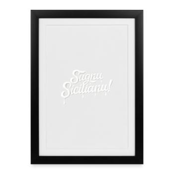 Sugnu sicilianu - Affiche encadrée (27 × 37 cm) - noir - Devant