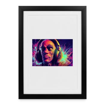 MusiquePsychodélique - Affiche encadrée (27 × 37 cm) - noir - Devant