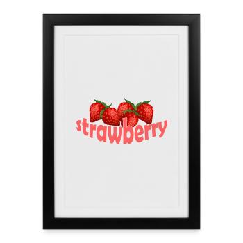 Strawberry - Framed poster (27 × 37 cm) - black - Front