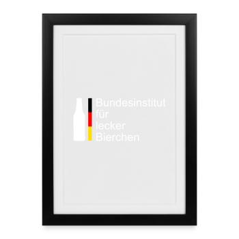 Institut fédéral des bières délicieuses - Affiche encadrée (27 × 37 cm) - noir - Devant