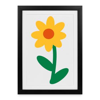 Flower - Framed poster (27 × 37 cm) - black - Front