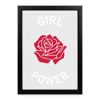 Girl Power - Affiche encadrée (27 × 37 cm) - noir - Devant