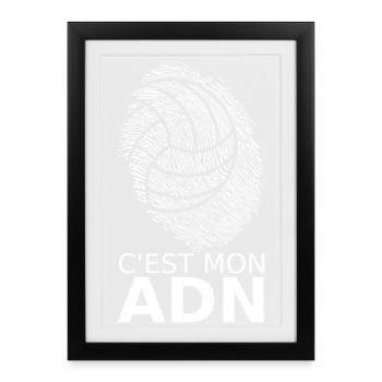 It's my DNA Volleyball - Framed poster (27 × 37 cm) - black - Front
