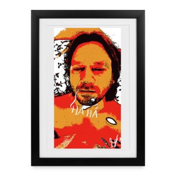 Selbstporträt, HA HA! - Gerahmtes Poster (27 × 37 cm) - Schwarz - Vorne