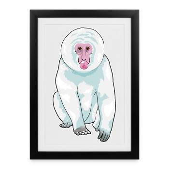 Gomme à mâcher de singe - Affiche encadrée (27 × 37 cm) - noir - Devant