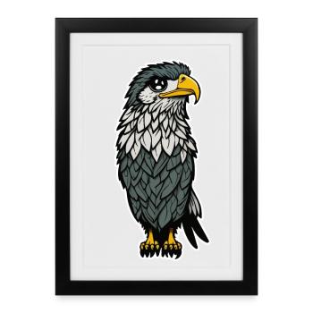 Aigle - Affiche encadrée (27 × 37 cm) - noir - Devant